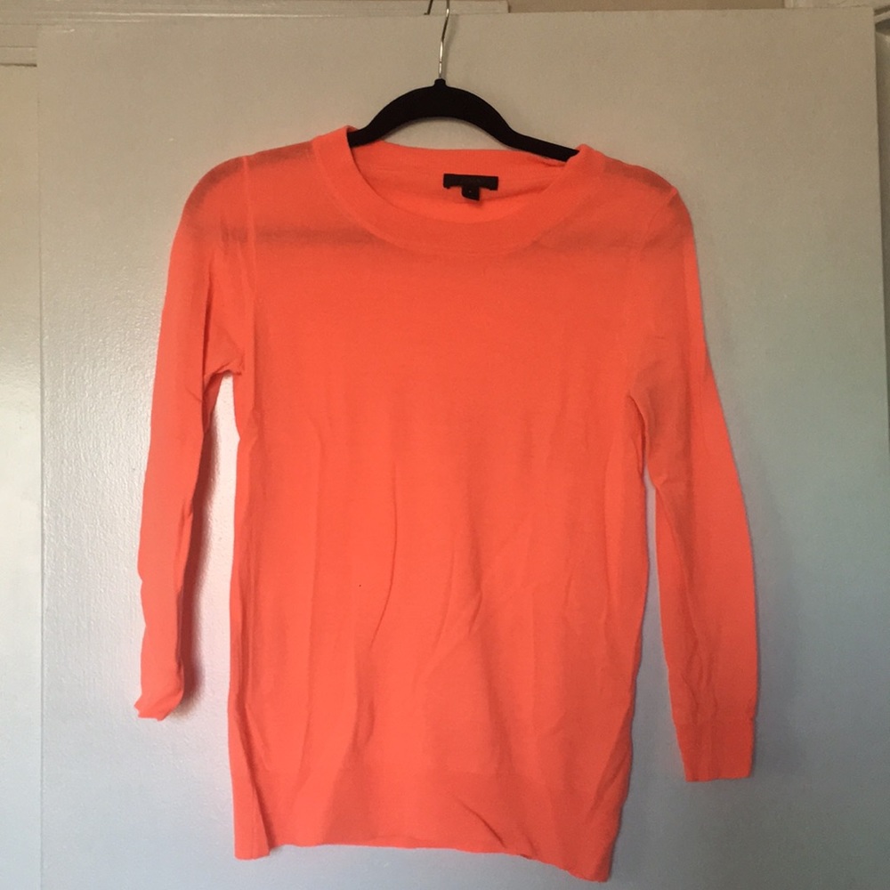 J CREW: lightweight Tippi sweater in bright Coral